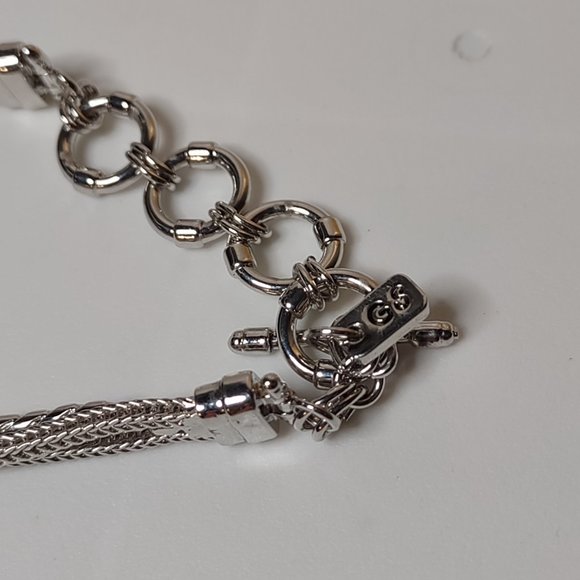 Cute Silver Tone Bracelet Or Anklet Just Under 9 Inches - Picture 9 of 13